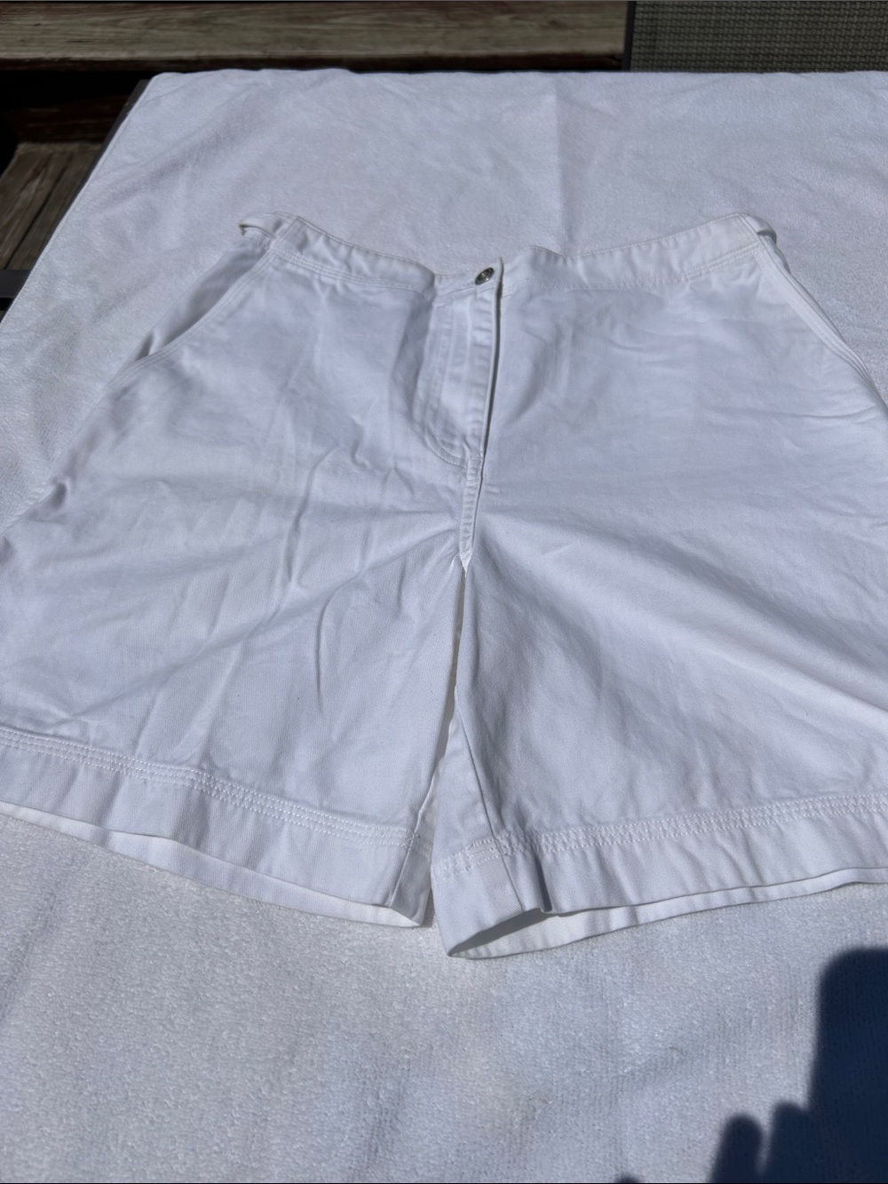 Lauren Ralph Lauren Cotton Women's White Casual Shorts size 4 Green Label
